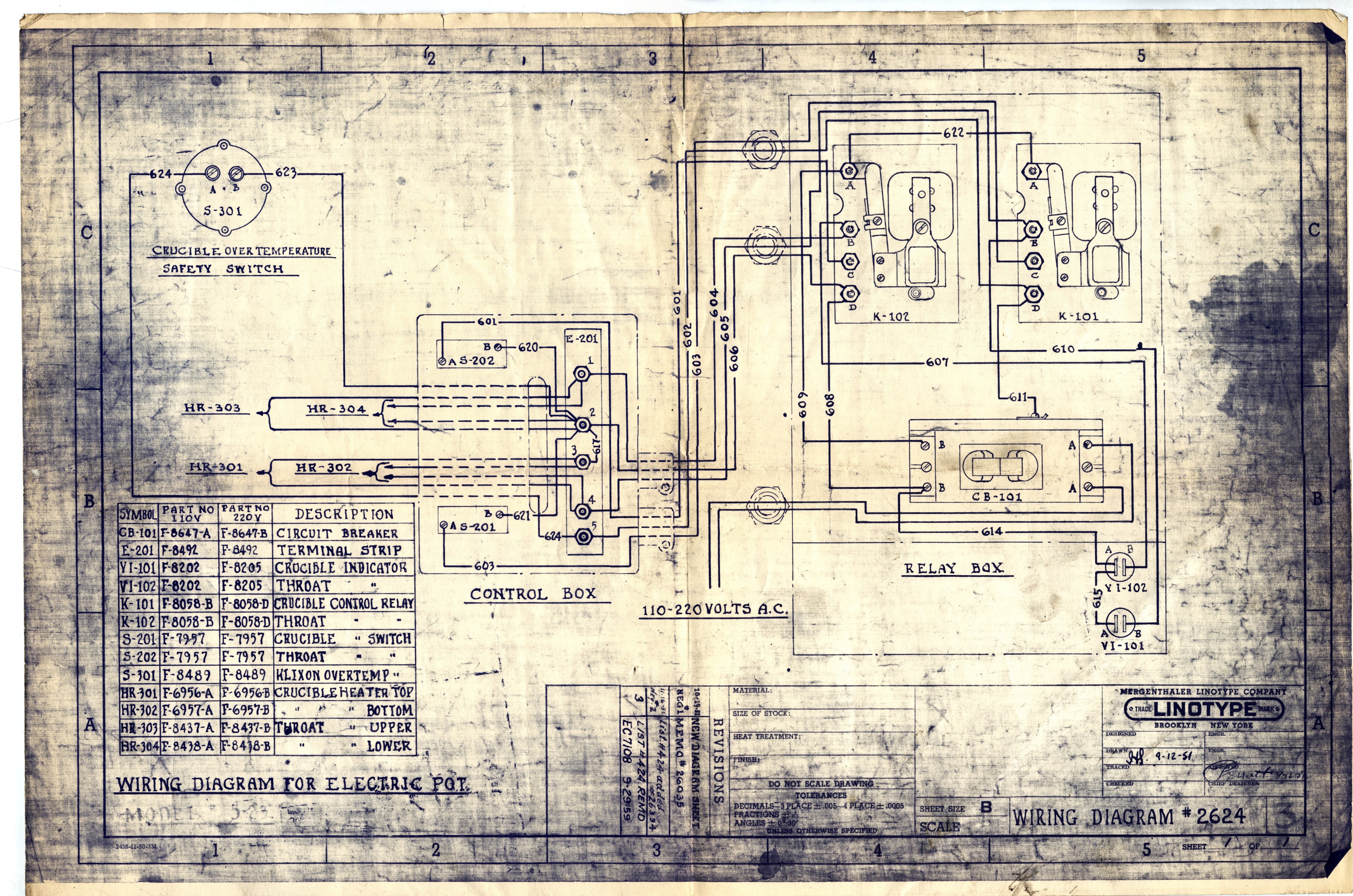 Mergenthaler Linotype Wiring Diagrams