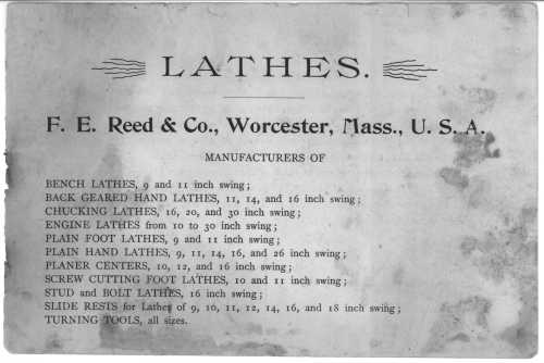 Reed Lathes, page 1
