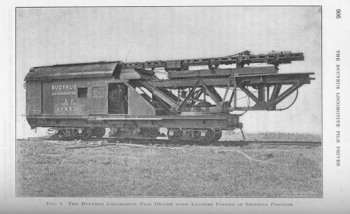 Bucyrus Locomotive Pile Driver