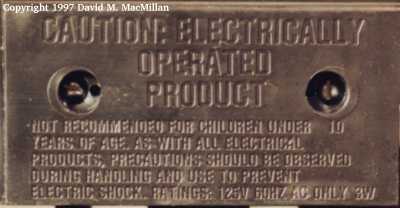 Arrow Clock, Back Label